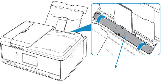 Feed slot cover in open position