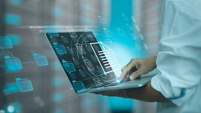 Image of a laptop in use