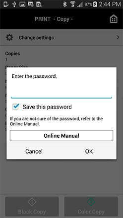 Make copies using the Canon PRINT Inkjet/SELPHY app - Android