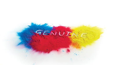 Genuine written in color dust