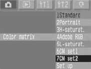 How to create a custom color matrix setting on the EOS 1D Mark II and ...