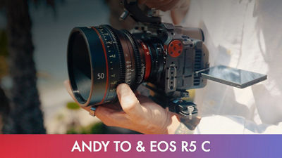 EOS R5 C Being Held