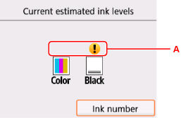 Checking Ink Status on the LCD - TS5120