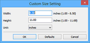 IJ Scan Utility (Windows) - Settings (Photo Scan) Dialog Box