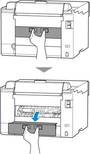 Remove Jammed Paper from the Rear Side - GX5520X