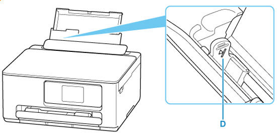 Don't load envelopes higher than the load limit mark (D)