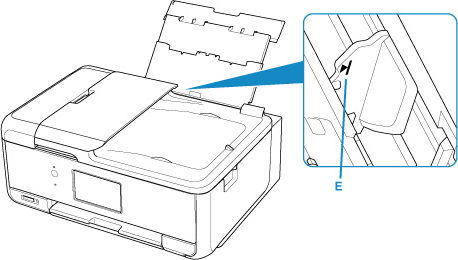 Don't load the envelopes higher than the mark (E)