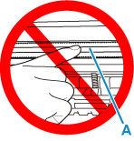 Don't touch the clear film (A)