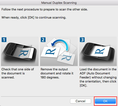 Scanning Both Sides of a Document Using the ADF (macOS) - TR7520