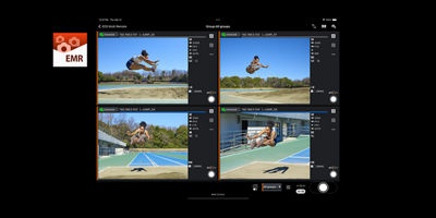 EMR logo + camera frames