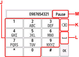 Send a Fax by Entering the Fax / Telephone Number - GX4020