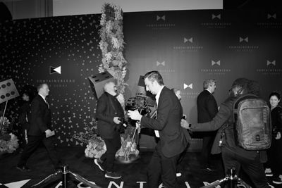 Lindsey Recording at an Award Show