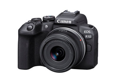 Canon EOS R10 - Front Slant Left with RF-S 18-45mm