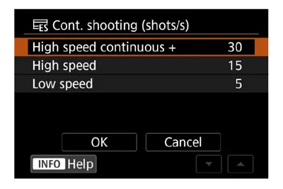 EOS R5 Mark II - Menu