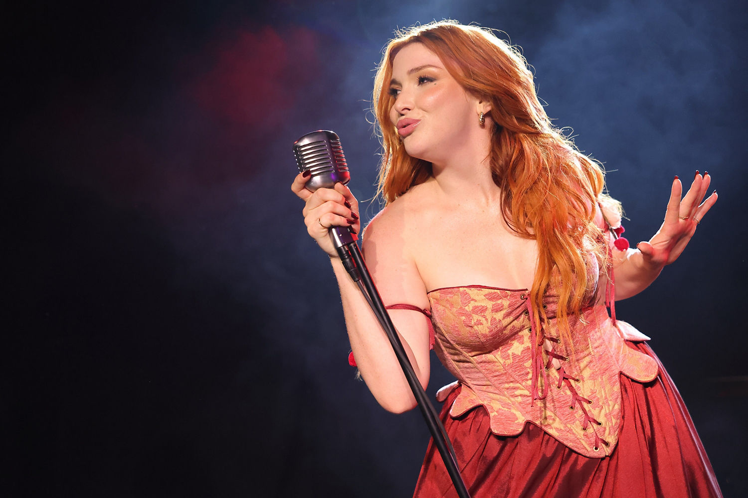 Singer Holding a Mic