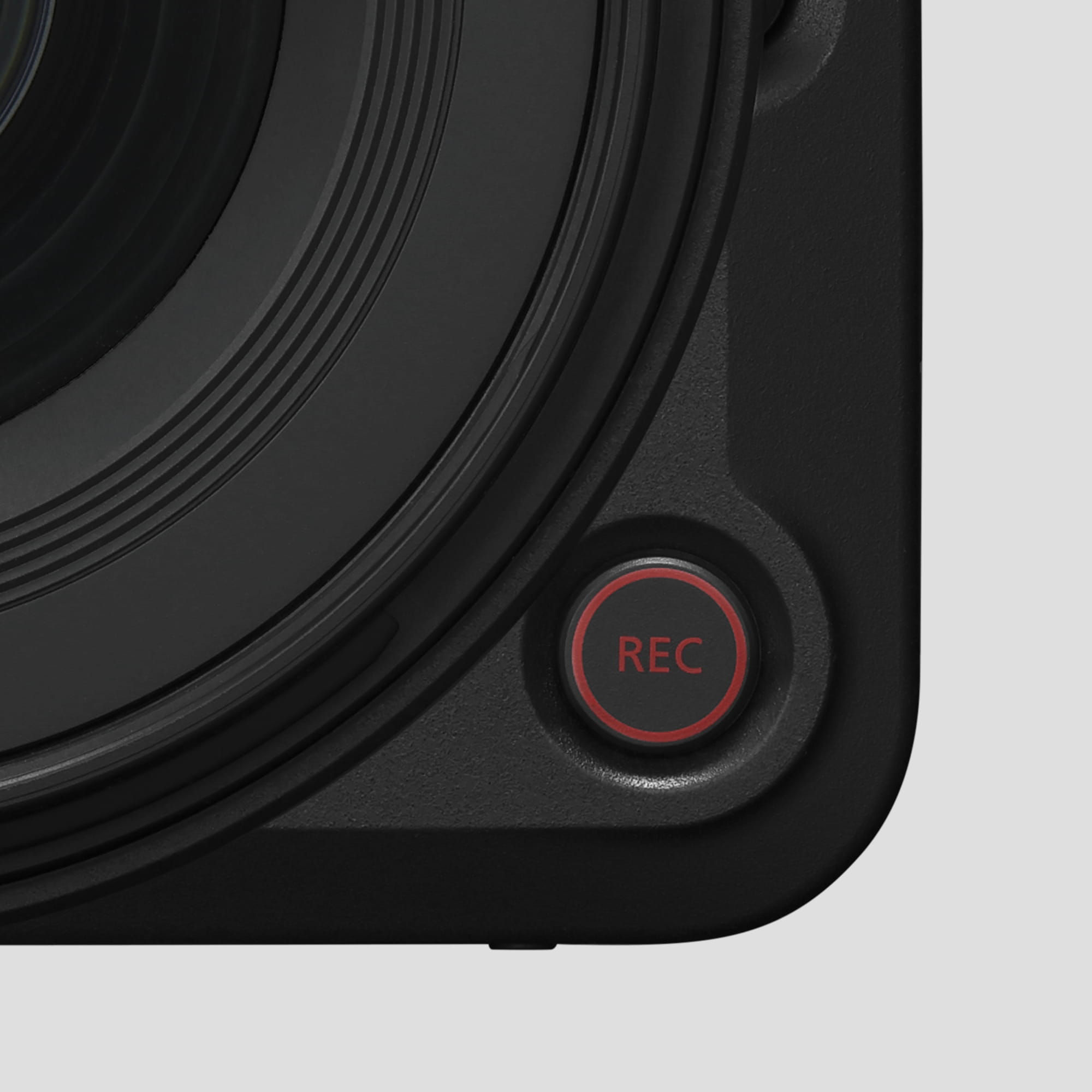 Person Clicking Front Record Button