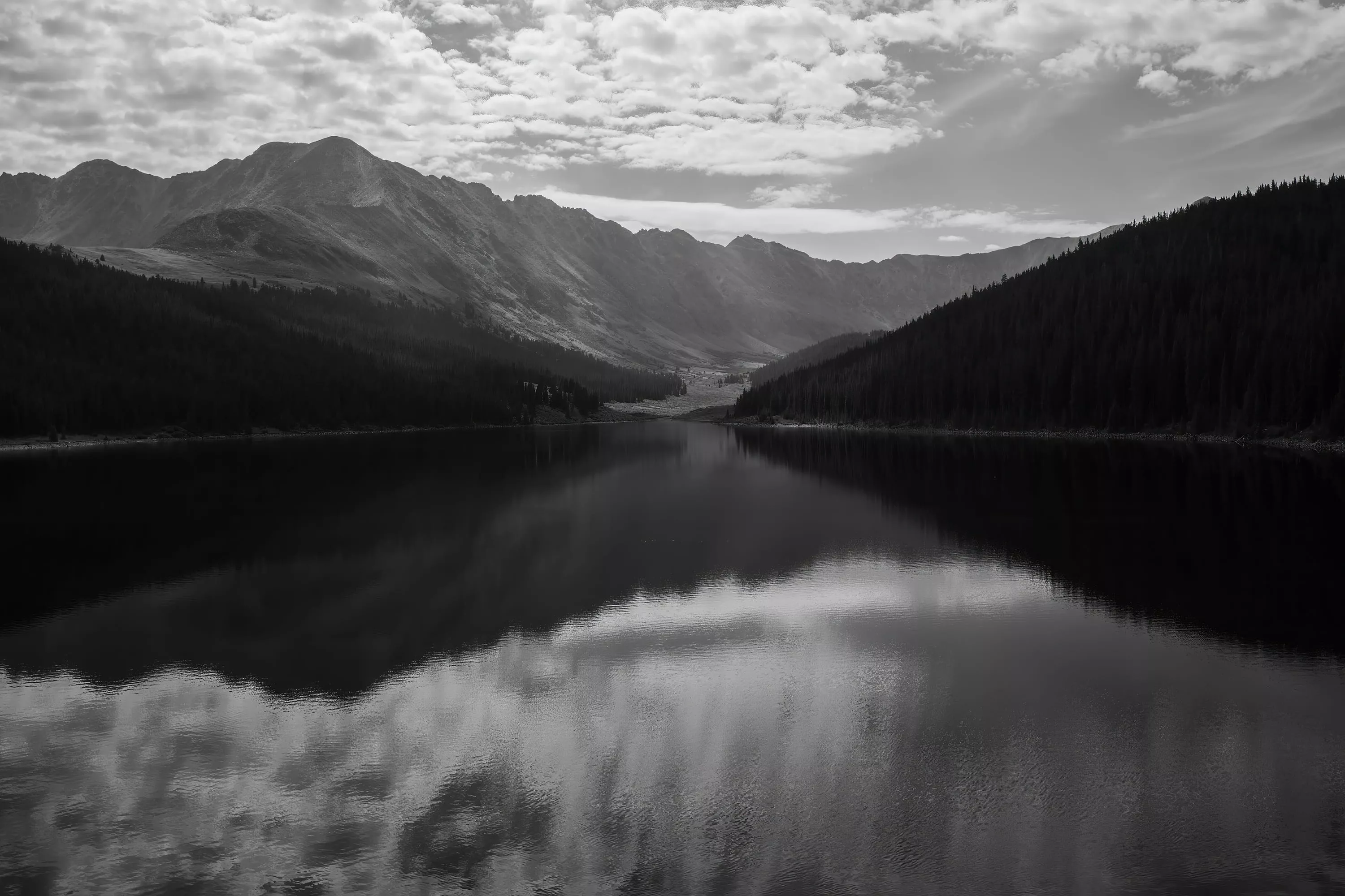 Mountain Range in Monochrome