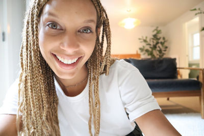 Young lady smiling at camera