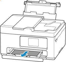 Removing Jammed Paper through Paper Output Slot - PIXMA TR7820