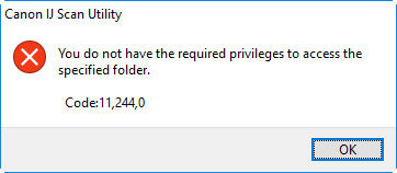 Canon U Scan Utility error