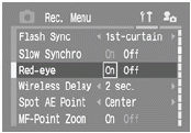 Procedure for changing flash modes PowerShot S60 and S70