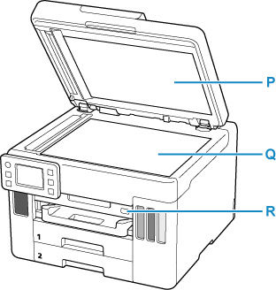 Main Components of the Printer (Front View) - GX7020