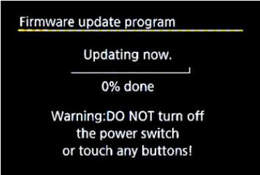 How do I install the firmware update for my camera?