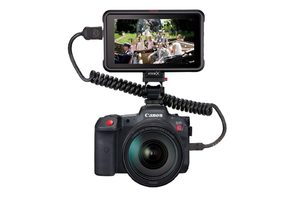 eos r5 c camera with external recorder