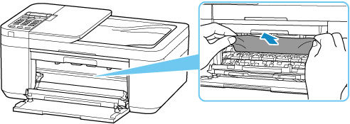 Hold the jammed paper firmly with both hands