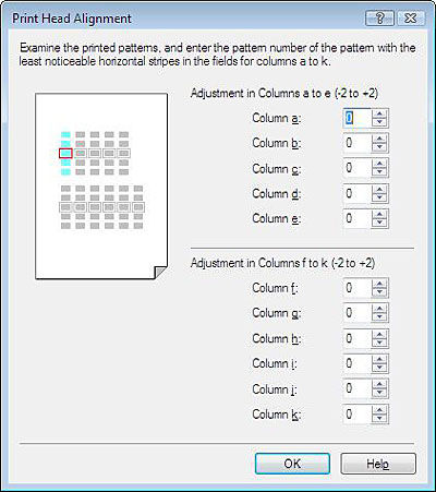 Perform print head alignment (Windows) iP4500