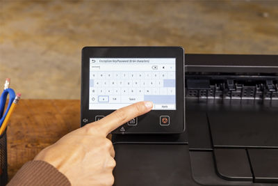 Person Using Keypad on imageCLASS LBP247dw II