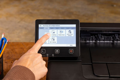 Person Using Touchscreen on imageCLASS LBP247dw II