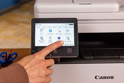 Person Using Touchscreen on imageCLASS MF462dw II