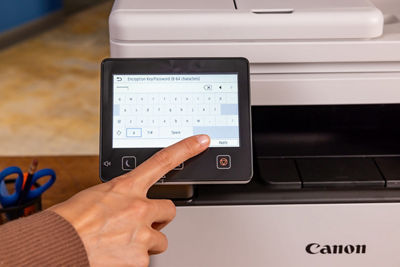 Person Using Touchscreen on imageCLASS MF462dw II