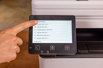 Person Using Touchscreen on imageCLASS MF465dw II