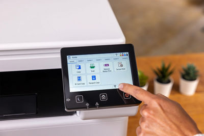 Person Using the Touchscreen on imageCLASS MF662dw