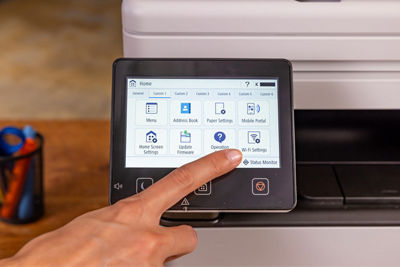 Person Using Touchscreen on imageCLASS MF663Cdw