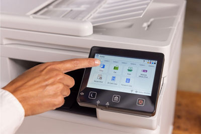 Person Using the Touchscreen on imageCLASS MF665Cdw