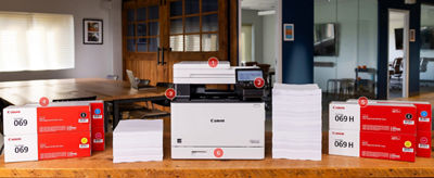 imageCLASS MF753Cdw II Front View on a Desk