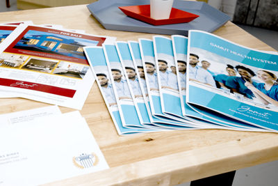 Vibrant printed brocures