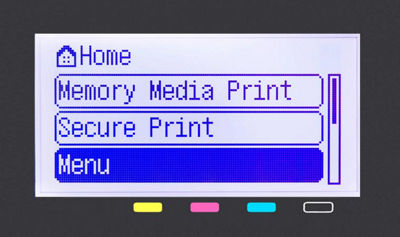 Homescreen with menu button highlighted