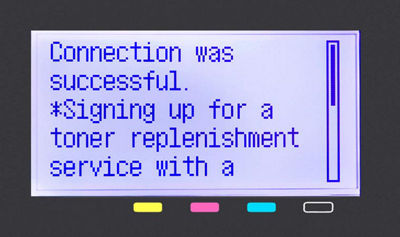successful connection screen