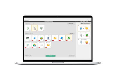 Laptop with Software Menu
