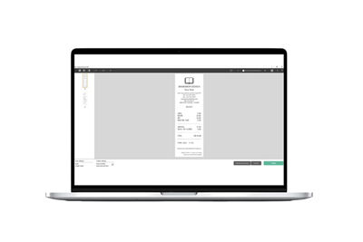 Laptop with a Scanned Receipt