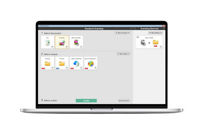 Laptop Showing Software