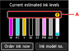 Checking Ink Status on the LCD - PRO-200