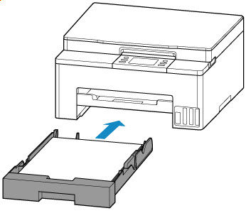 Push the cassette into the printer until it stops