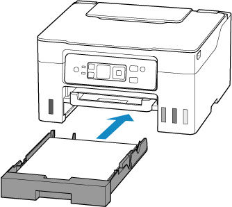 Push the cassette into the printer until it stops