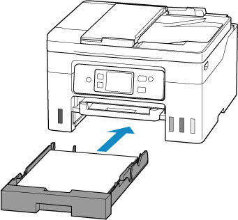 Push the cassette into the printer until it stops