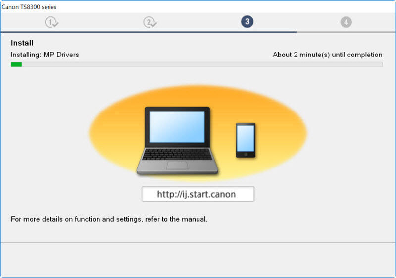 Set up the pixma ts8320 for use via usb windows